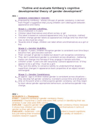 kohlberg's cognitive developmental theory of gender