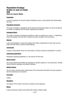 Population Ecology Life Science Grade 11 And 12 Life Sciences Stuvia