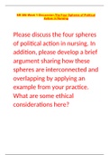 Nr 506 Week 1 Discussion The Four Spheres Of Political Action In Nursing Nr 506 Stuvia