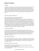 Voorbeeld reflectie formulier  Techniek  Stuvia